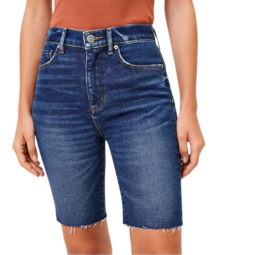 LOFT by Ann Taylor Denim Bicycle Shorts Size 10